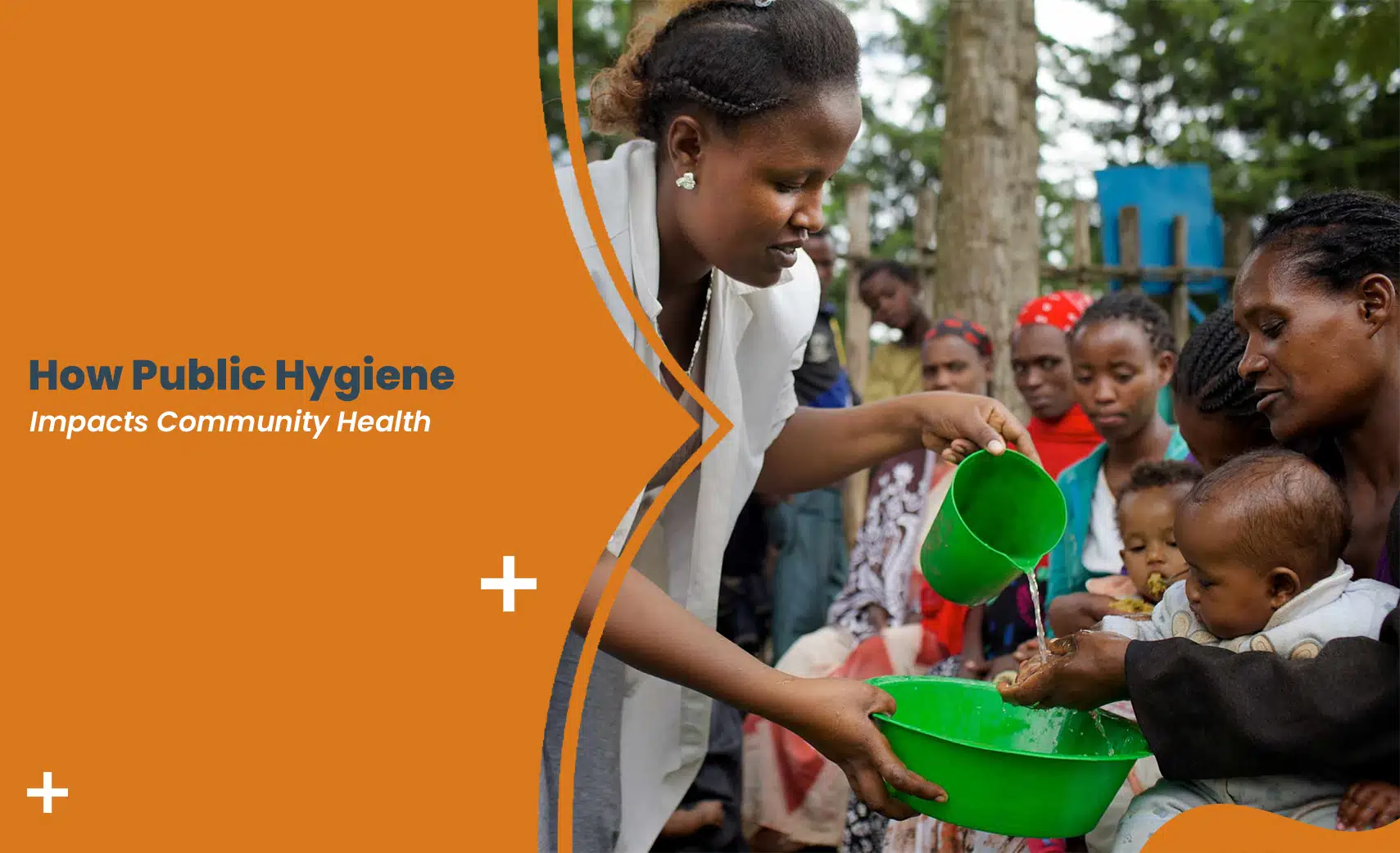Public hygiene practice with handwashing demonstration in a community setting to improve health and prevent infections