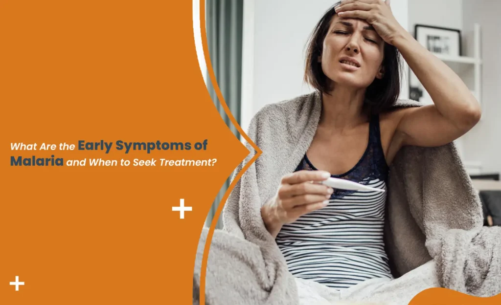 Malaria symptoms including fever and headache